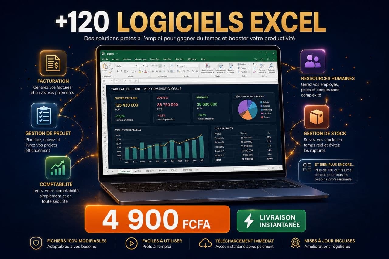 +120 Logiciels Excel