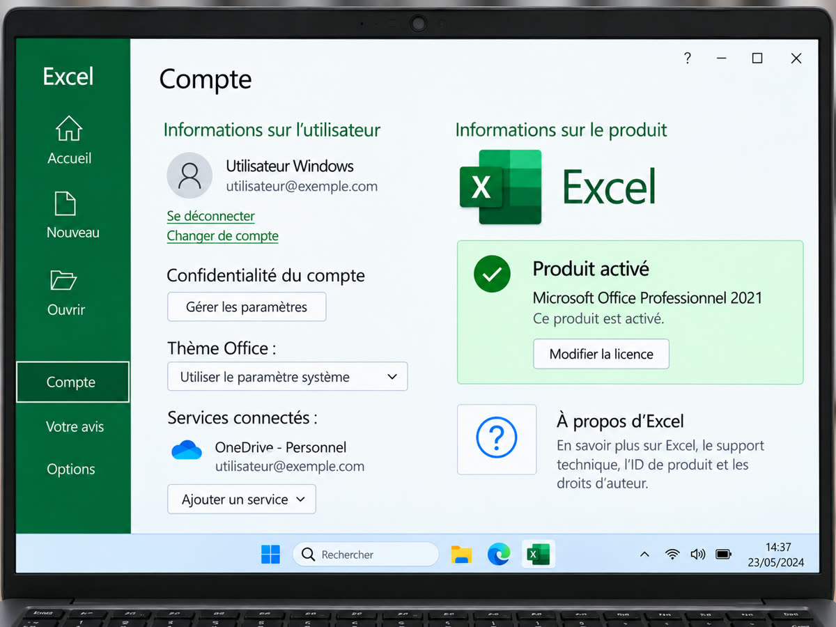 Excel activé